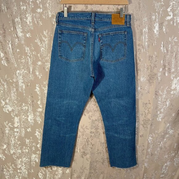 Levi's Wedgie Straight Medium Wash Jeans Women's Size 29 - Picture 4 of 8